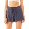 image:imageWiWi Bamboo Visose Pajama Shorts for Women Soft Sleep Bottoms Plus Size Lounge Boxers Pj Sleepwear Bottom S4XDblackdark Grey