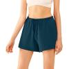 image:imageWiWi Bamboo Visose Pajama Shorts for Women Soft Sleep Bottoms Plus Size Lounge Boxers Pj Sleepwear Bottom S4XDblackink Blue