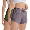 image:imageWiWi Bamboo Visose Pajama Shorts for Women Soft Sleep Bottoms Plus Size Lounge Boxers Pj Sleepwear Bottom S4XEdark Greyarmy Green