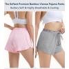 image:imageWiWi Bamboo Visose Pajama Shorts for Women Soft Sleep Bottoms Plus Size Lounge Boxers Pj Sleepwear Bottom S4XEheather Greypink
