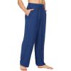 image:imageWiWi Mens Pajama Pants Soft Viscose Bamboo 1 or 2 Pack Sleep Lounge Bottoms Comfy Pj Loungewear with Pockets S4XAblue Depth