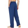 image:imageWiWi Mens Pajama Pants Soft Viscose Bamboo 1 or 2 Pack Sleep Lounge Bottoms Comfy Pj Loungewear with Pockets S4XAblue Depth