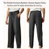 image:imageWiWi Mens Pajama Pants Soft Viscose Bamboo 1 or 2 Pack Sleep Lounge Bottoms Comfy Pj Loungewear with Pockets S4XAcharcoal Heather