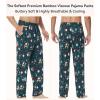 image:imageWiWi Mens Pajama Pants Soft Viscose Bamboo 1 or 2 Pack Sleep Lounge Bottoms Comfy Pj Loungewear with Pockets S4XAchristmas Elk on Green