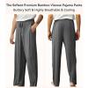image:imageWiWi Mens Pajama Pants Soft Viscose Bamboo 1 or 2 Pack Sleep Lounge Bottoms Comfy Pj Loungewear with Pockets S4XAdark Heather Grey
