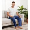image:imageWiWi Mens Pajama Pants Soft Viscose Bamboo 1 or 2 Pack Sleep Lounge Bottoms Comfy Pj Loungewear with Pockets S4XAfog Blue