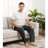 image:imageWiWi Mens Pajama Pants Soft Viscose Bamboo 1 or 2 Pack Sleep Lounge Bottoms Comfy Pj Loungewear with Pockets S4XAgrayish Blue