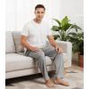 image:imageWiWi Mens Pajama Pants Soft Viscose Bamboo 1 or 2 Pack Sleep Lounge Bottoms Comfy Pj Loungewear with Pockets S4XAheather Grey
