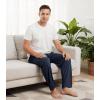 image:imageWiWi Mens Pajama Pants Soft Viscose Bamboo 1 or 2 Pack Sleep Lounge Bottoms Comfy Pj Loungewear with Pockets S4XAmidnight Blue