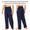 image:imageWiWi Mens Pajama Pants Soft Viscose Bamboo 1 or 2 Pack Sleep Lounge Bottoms Comfy Pj Loungewear with Pockets S4XAnavy