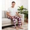 image:imageWiWi Mens Pajama Pants Soft Viscose Bamboo 1 or 2 Pack Sleep Lounge Bottoms Comfy Pj Loungewear with Pockets S4XAnavyRed Plaid