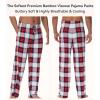 image:imageWiWi Mens Pajama Pants Soft Viscose Bamboo 1 or 2 Pack Sleep Lounge Bottoms Comfy Pj Loungewear with Pockets S4XAnavyRed Plaid
