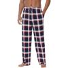 image:imageWiWi Mens Pajama Pants Soft Viscose Bamboo 1 or 2 Pack Sleep Lounge Bottoms Comfy Pj Loungewear with Pockets S4XAnavyRed Stripe Plaid