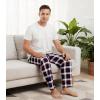 image:imageWiWi Mens Pajama Pants Soft Viscose Bamboo 1 or 2 Pack Sleep Lounge Bottoms Comfy Pj Loungewear with Pockets S4XAnavyRed Stripe Plaid