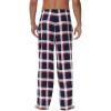 image:imageWiWi Mens Pajama Pants Soft Viscose Bamboo 1 or 2 Pack Sleep Lounge Bottoms Comfy Pj Loungewear with Pockets S4XAnavyRed Stripe Plaid