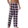 image:imageWiWi Mens Pajama Pants Soft Viscose Bamboo 1 or 2 Pack Sleep Lounge Bottoms Comfy Pj Loungewear with Pockets S4XAnavyRed Stripe Plaid