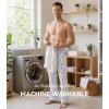 image:imageWiWi Mens Pajama Pants Soft Viscose Bamboo 1 or 2 Pack Sleep Lounge Bottoms Comfy Pj Loungewear with Pockets S4XAskiing on Light Blue