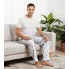 image:imageWiWi Mens Pajama Pants Soft Viscose Bamboo 1 or 2 Pack Sleep Lounge Bottoms Comfy Pj Loungewear with Pockets S4XAskiing on Light Blue