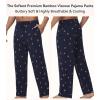 image:imageWiWi Mens Pajama Pants Soft Viscose Bamboo 1 or 2 Pack Sleep Lounge Bottoms Comfy Pj Loungewear with Pockets S4XAskiing on Navy