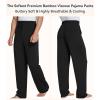 image:imageWiWi Mens Pajama Pants Soft Viscose Bamboo 1 or 2 Pack Sleep Lounge Bottoms Comfy Pj Loungewear with Pockets S4XBblack