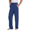 image:imageWiWi Mens Pajama Pants Soft Viscose Bamboo 1 or 2 Pack Sleep Lounge Bottoms Comfy Pj Loungewear with Pockets S4XBblue Depth