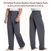image:imageWiWi Mens Pajama Pants Soft Viscose Bamboo 1 or 2 Pack Sleep Lounge Bottoms Comfy Pj Loungewear with Pockets S4XBcharcoal