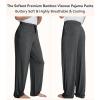 image:imageWiWi Mens Pajama Pants Soft Viscose Bamboo 1 or 2 Pack Sleep Lounge Bottoms Comfy Pj Loungewear with Pockets S4XBcharcoal Heather