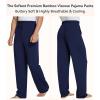 image:imageWiWi Mens Pajama Pants Soft Viscose Bamboo 1 or 2 Pack Sleep Lounge Bottoms Comfy Pj Loungewear with Pockets S4XBdark Blue