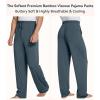 image:imageWiWi Mens Pajama Pants Soft Viscose Bamboo 1 or 2 Pack Sleep Lounge Bottoms Comfy Pj Loungewear with Pockets S4XBgrayish Blue