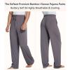 image:imageWiWi Mens Pajama Pants Soft Viscose Bamboo 1 or 2 Pack Sleep Lounge Bottoms Comfy Pj Loungewear with Pockets S4XBpurplish Grey