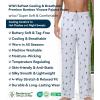 image:imageWiWi Mens Pajama Pants Soft Viscose Bamboo 1 or 2 Pack Sleep Lounge Bottoms Comfy Pj Loungewear with Pockets S4XBskiing on Light Blue