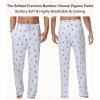 image:imageWiWi Mens Pajama Pants Soft Viscose Bamboo 1 or 2 Pack Sleep Lounge Bottoms Comfy Pj Loungewear with Pockets S4XBskiing on Light Blue