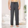 image:imageWiWi Mens Pajama Pants Soft Viscose Bamboo 1 or 2 Pack Sleep Lounge Bottoms Comfy Pj Loungewear with Pockets S4XCblackcharcoal
