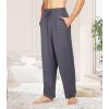 image:imageWiWi Mens Pajama Pants Soft Viscose Bamboo 1 or 2 Pack Sleep Lounge Bottoms Comfy Pj Loungewear with Pockets S4XCblackdark Grey