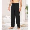 image:imageWiWi Mens Pajama Pants Soft Viscose Bamboo 1 or 2 Pack Sleep Lounge Bottoms Comfy Pj Loungewear with Pockets S4XCblackdark Grey