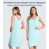 image:imageWiWi Nightgown for Women Super Soft Sleeveless Sleepwear Cool Vneck Sleep Shirts Bamboo Viscose Pj Gown S4XAaqua