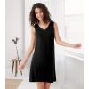 image:imageWiWi Nightgown for Women Super Soft Sleeveless Sleepwear Cool Vneck Sleep Shirts Bamboo Viscose Pj Gown S4XAblack