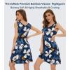 image:imageWiWi Nightgown for Women Super Soft Sleeveless Sleepwear Cool Vneck Sleep Shirts Bamboo Viscose Pj Gown S4XAblueFloral