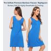 image:imageWiWi Nightgown for Women Super Soft Sleeveless Sleepwear Cool Vneck Sleep Shirts Bamboo Viscose Pj Gown S4XAbright Blue