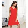 image:imageWiWi Nightgown for Women Super Soft Sleeveless Sleepwear Cool Vneck Sleep Shirts Bamboo Viscose Pj Gown S4XAbright Red