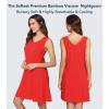 image:imageWiWi Nightgown for Women Super Soft Sleeveless Sleepwear Cool Vneck Sleep Shirts Bamboo Viscose Pj Gown S4XAbright Red