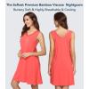 image:imageWiWi Nightgown for Women Super Soft Sleeveless Sleepwear Cool Vneck Sleep Shirts Bamboo Viscose Pj Gown S4XAcoral