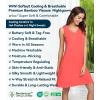 image:imageWiWi Nightgown for Women Super Soft Sleeveless Sleepwear Cool Vneck Sleep Shirts Bamboo Viscose Pj Gown S4XAcoral