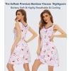 image:imageWiWi Nightgown for Women Super Soft Sleeveless Sleepwear Cool Vneck Sleep Shirts Bamboo Viscose Pj Gown S4XAgreyPeony