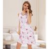 image:imageWiWi Nightgown for Women Super Soft Sleeveless Sleepwear Cool Vneck Sleep Shirts Bamboo Viscose Pj Gown S4XAgreyPeony