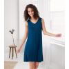 image:imageWiWi Nightgown for Women Super Soft Sleeveless Sleepwear Cool Vneck Sleep Shirts Bamboo Viscose Pj Gown S4XAink Blue