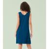 image:imageWiWi Nightgown for Women Super Soft Sleeveless Sleepwear Cool Vneck Sleep Shirts Bamboo Viscose Pj Gown S4XAink Blue