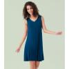 image:imageWiWi Nightgown for Women Super Soft Sleeveless Sleepwear Cool Vneck Sleep Shirts Bamboo Viscose Pj Gown S4XAink Blue
