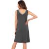 image:imageWiWi Nightgown for Women Super Soft Sleeveless Sleepwear Cool Vneck Sleep Shirts Bamboo Viscose Pj Gown S4XAiron Grey