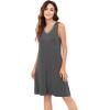 image:imageWiWi Nightgown for Women Super Soft Sleeveless Sleepwear Cool Vneck Sleep Shirts Bamboo Viscose Pj Gown S4XAiron Grey